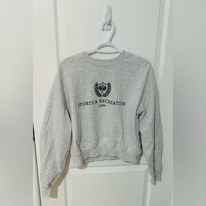 Garage // Light Grey // Crewneck // Navy Embroidery